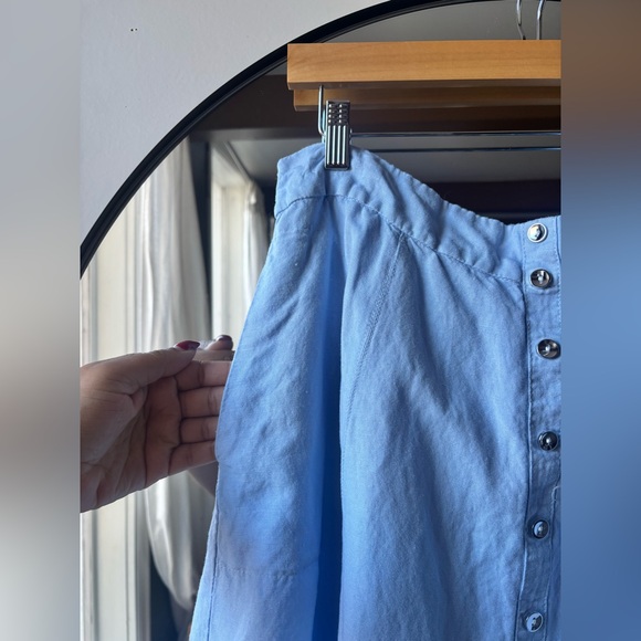 Grace Elements Light Blue Button-Front Midi Skirt - Picture 4 of 4